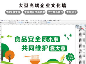 學校食品安全文化墻效果圖公司員工餐廳文化墻設計圖片 高清下載 效果圖1.03mb 飲食衛生大全